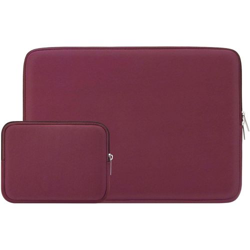 Housse 15 Pouces Ordinateur Portable de Protection Sacoche Laptop Sleeve avec Accessoires Pochette Compatible avec 15,4 MacBook Pro Spécialement pour Modèle A1938 A1707 A1990(Rouge)