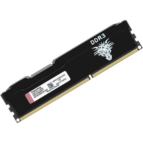 Ram DDR3 8go 1333MHz PC3-10600 Udimm CL9 Non-ECC Unbuffered 1.5V 2Rx8 Double Rang 240 Pin Mémoire Ram Barette pour Ordinateur de Bureau (Noir)