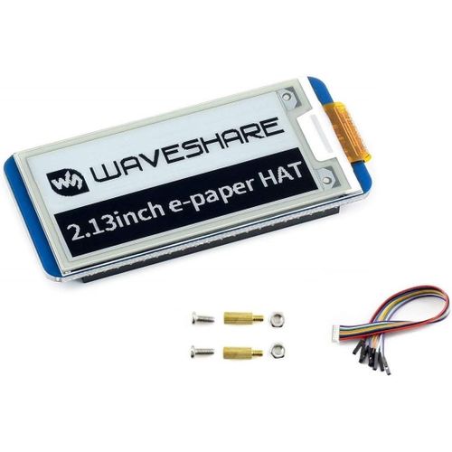 Waveshare 2.13inch E-Paper Display Hat V4 Version 250x122 Resolution 3.3V/5V Two-Color e-Ink Display epaper Screen for Raspberry Pi Zero/Zero W/Zero WH/3B/3B+/4B,Partial Refresh,SPI Interface