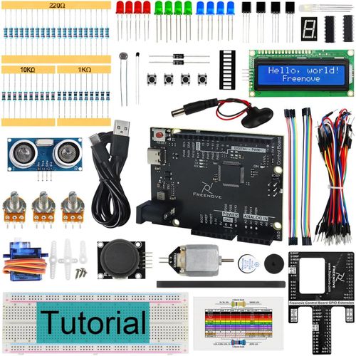 Super Starter Kit with Board V5 Rev4 Mini (Compatible with Arduino IDE),Arm Cortex-M4 Microcontroller,305-Page Detailed Tutorial,172 Items,60 Projects