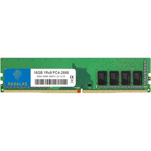 Barrette de RAM pour ordinateur de bureau 16 Go DDR4 2666 MHz (DDR4-2666) PC4-21300 (PC4-2666V) 288 broches non ECC sans tampon,1,2 V,CL19,rang simple 1Rx8