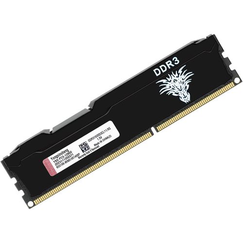 Ram DDR3 8go 1600MHz PC3-12800 Udimm CL11 Non-ECC Unbuffered 1.5V 2Rx8 Double Rang 240 Pin Mémoire Ram Barette pour Ordinateur de Bureau (Noir)