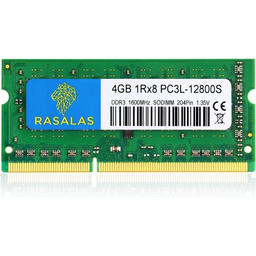 RAM 4 Go pour mémoire d`ordinateur portable 1Rx8 PC3L-12800S DDR3L 1600 MHz DDR3 SO-DIMM RAM 1,35 V CL11 204 broches PC3-12800