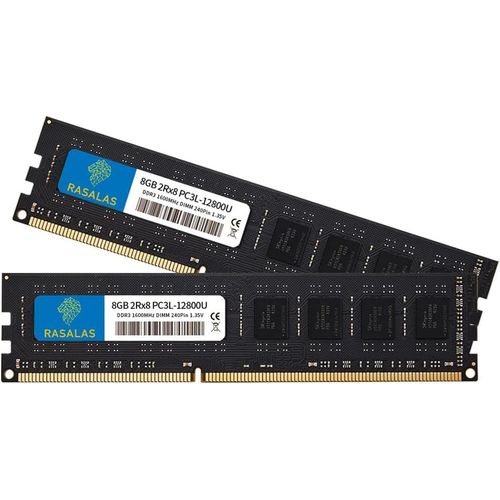 16Go 2x8Go RAM So-DIMM DDR3 1600 MHz PC3-12800U 12800 1600 Non-ECC sans Tampon 1,35 V CL112RX8 Double Rang 240 Broches UDIMM Ordinateur de Bureau mémoire RAM Module Mise à Niveau
