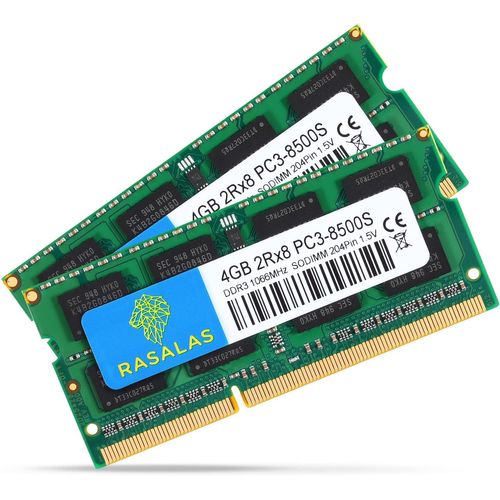 Kit de 8 Go (2 x 4 Go) PC3-8500S 1067 MHz 1066 MHz DDR3 8500 PC3-8500 SODIMM Mise à Niveau pour Fin 2008,début mi-2009,mi-2010