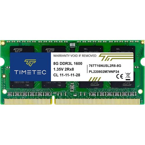 8 Go DDR3L/DDR3 1600MHz PC3-12800 Non-ECC sans tampon 1.35 V/1.5 V CL11 2Rx8 double rang 204 broches SODIMM ordinateur portable ordinateur portable mémoire RAM Module mise à niveau