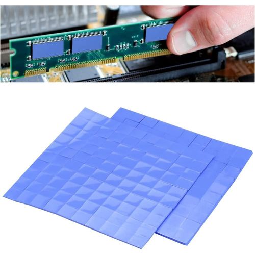 2PCS Tampon Thermique en Silicone Tampon Thermique 100x100x1mm Pad Thermique CPU Pad Thermique en Silicone Silicone Conducteur Thermique Coussin Thermique pc pour GPU LED PSU TV DDR IC