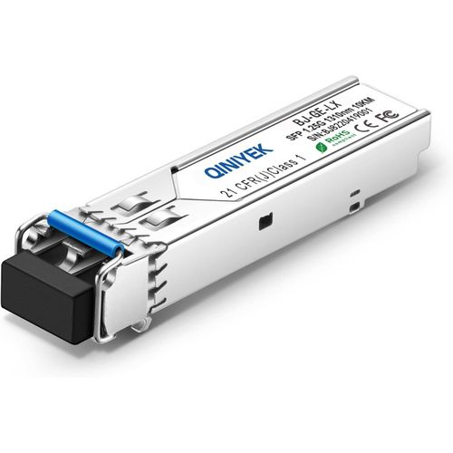 Module SFP monomode 1.25G,émetteur-récepteur à Fibre SFP 1000Base-LX vers LC pour Arista SFP-1G-LX,Supermicro,Netgear (SMF,1310 nm,20 km,DDM)