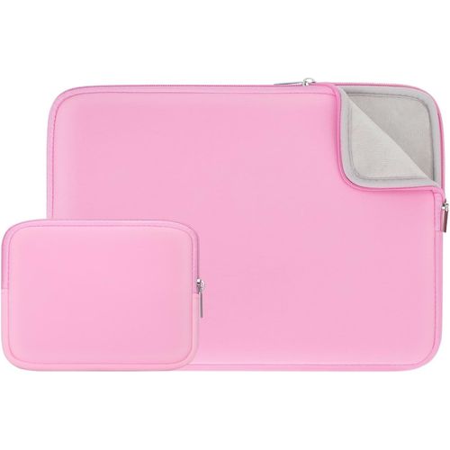 Housse 15 Pouces Ordinateur Portable de Protection Sacoche Laptop Sleeve avec Accessoires Pochette Compatible 15,4 MacBook Pro pour Modèle A1938 A1707 A1990(Rose,Version Améliorée)