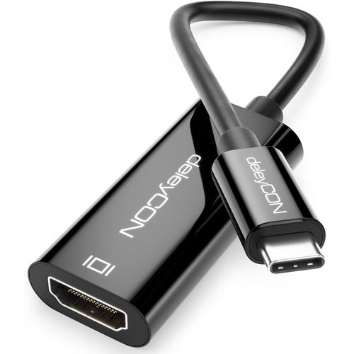 15cm Câble Adaptateur USB C vers HDMI Court 4K@60Hz (1080P 2K@165Hz 144Hz 120Hz 60Hz) HDR Thunderbolt 3/4 vers HDMI Convertisseur Compatible avec iPhone iPad MacBook Tablet Laptop Handy