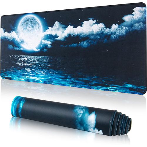 Grand Tapis de Souris de Jeu(800×300×3mm) avec Bords Cousus,Base en Caoutchouc Naturel antidérapant Durable,Tapis de Clavier Lavable,Tapis de Bureau pour Gamer,Bureau..[F52]