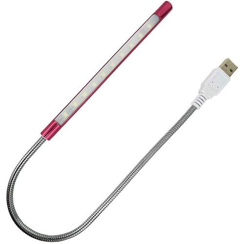 Portable USB LED Lampe Camping Lumière angle réglable lampe USB pour PC Notebook (Or Rose)