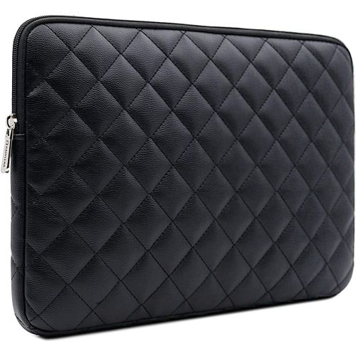 13 Pouces Housse pour Ordinateur Portable Diamant Faux Cuir Protection Résistant Aux Chocs Sac Compatible avec 13,3 MacBook Air Pro M1 A2337 A2338 A1932 A1989 A2159 A2179 A2251 A2889(Nior)