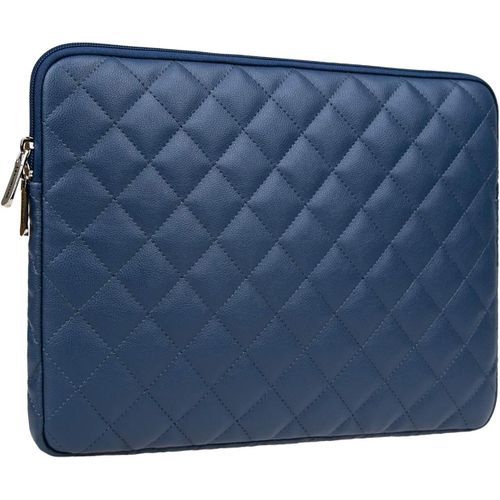 16 Pouces Housse pour Ordinateur Portable Diamant Faux Cuir Protection Rembourré Résistant Aux Chocs Sac Laptop Sleeve Case Compatible avec 16 MacBook Pro Spécialement pour A2141(Bleu Marin)