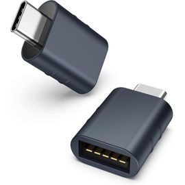 Adaptateur USB C vers USB Pack de 2 Adaptateur USB-C mâle vers USB3 Femelle Compatible avec MacBook Pro 2021 iMac iPad Mini 6/Pro MacBook Air 2022 et Autres appareils Thunderbolt 4/3 Minuit