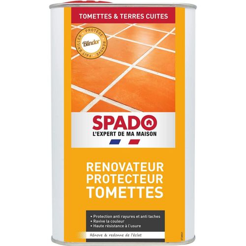 Rénovateur protecteur tomettes-Protection anti rayures et anti taches-Ravive la couleur-Haute résistance à l'usure-Rénove & redonne de l'éclat-1L-Fabriqué en France