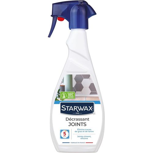 Décrassant Joints-Élimine les Traces de Gras et Tartre-Formule Javellisée-Action Rapide-Pulvérisateur Pratique-Fabriqué en France-Lot de 3x500ml