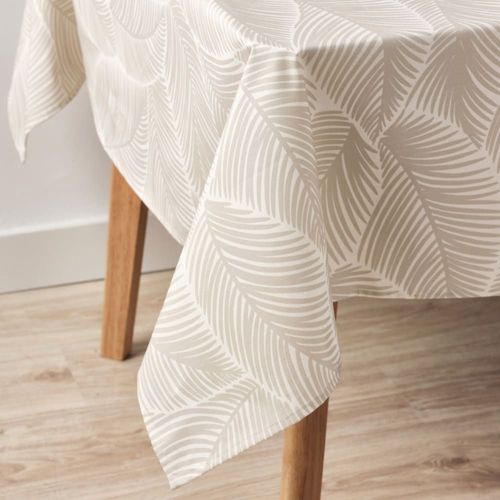 Nappe En Coton Beige 300x155 Cm