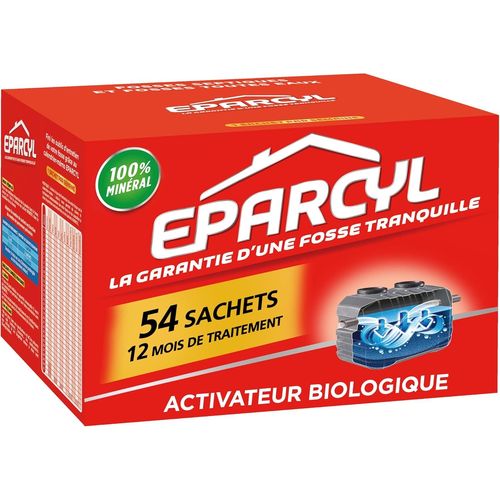 54 Sachets (12 mois de traitement) Activateur Biologique pour Fosses Septiques-Entretien Fosses Septiques