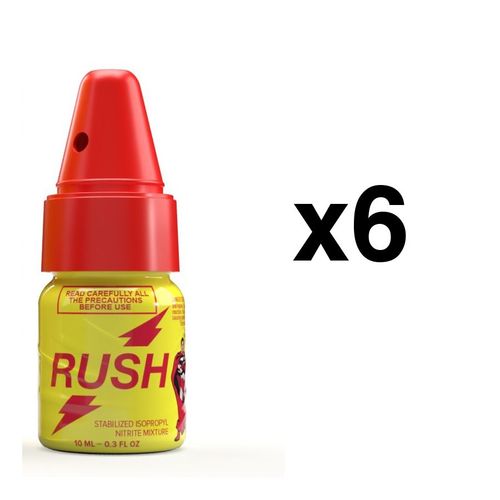 Poppers Rush 10 Ml Avec Bouchon Inhalateur Lot De 6 Flacons