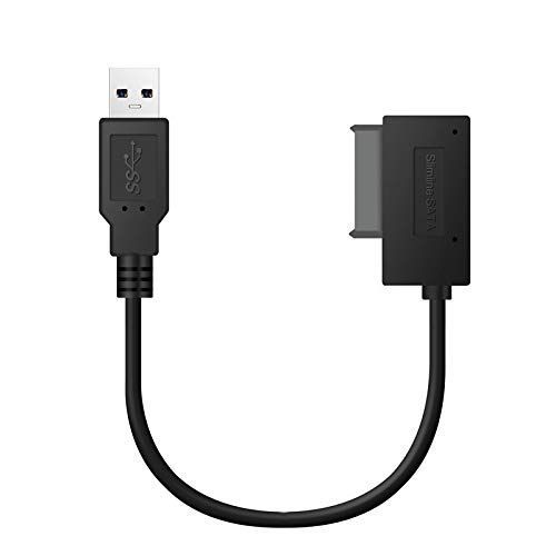 1 câble USB 3.0 à 7 + 6 13 broches Slimline SATA adaptateur pour ordinateur portable,CD,DVD,ROM lecteur optique