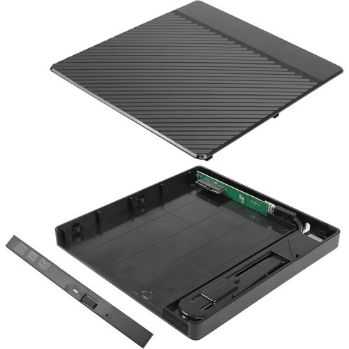 Boîtier de Lecteur CD,Lecteur DVD Externe Obtenu par l'ajout d'un Lecteur Optique,boîtier de Montage CD-ROM ((USB 3.0 9,5 mm)