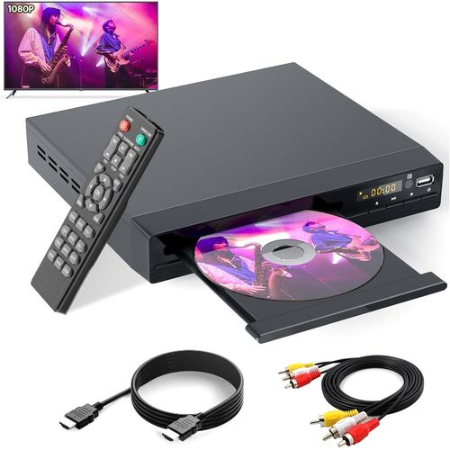 Lecteur HD DVD,lecteurs CD pour la Maison,lecteurs DVD pour la télévision,câble HDMI et RCA Inclus,Conversion en HD 1080p,Toutes régions,mémoire de Pause,PAL/NTSC intégré,USB 2.0