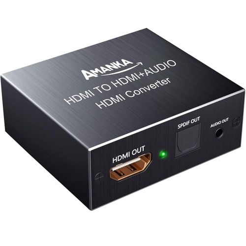 Hdmi Audio Extractor,Convertisseur Hdmi Optique 4kx2k Extracteur Audio Hdmi Pour Ps3 Xbox Hd Dvd Ps4 Sky Hd Plasma Blu-Ray Home Cinéma Soutien 3d 4k-Aluminum