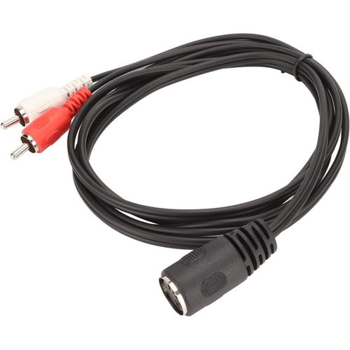 Câble Audio 5 Broches DIN Femelle vers 2 RCA Mâle,Câble Adaptateur Audio D'interface DIN RCA 4,9 Pieds 5 Broches pour Lecteur CD Magnétoscope DVD