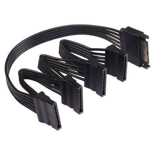 câble adaptateur répartiteur d'alimentation SATA 15 broches,cordon série SATA 1 à 3 SATA 15 broches pour disque dur,SSD,lecteurs optiques (1Male to 4 Female)