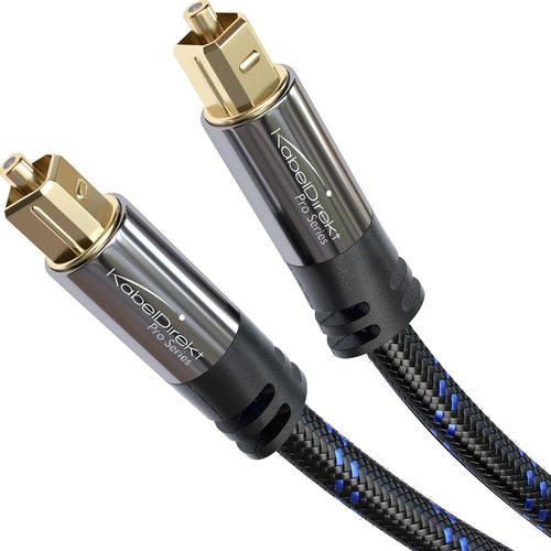 Cable Optique Audio Avec 0% De Perte De Signal-10m-Câble Toslink Tressé En Nylon (S/Pdif,Fibre Optique Pour Home Cinéma,Amplificateurs,Ps4/Xbox)