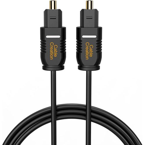 Câble Optique Toslink Vers Toslink,Câble Numérique Optique Plaqué Or Pour Home Cinéma,Barre De Son,Téléviseur,Ps4,Xbox,Lecteur Vd/Cd,Console De Jeux,Etc. Noir/Od : 2,2 Mm