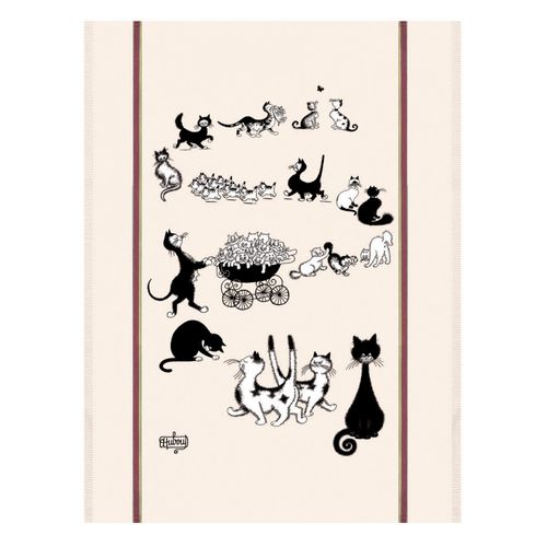 Grand Torchon Dubout Multi-Chats Ecru 60 X 80 Cm Winkler