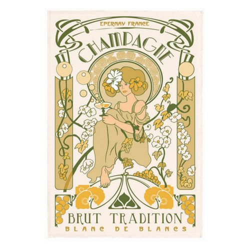 Torchon Champagne Art Nouveau Ecru 48 X 72 Cm Winkler