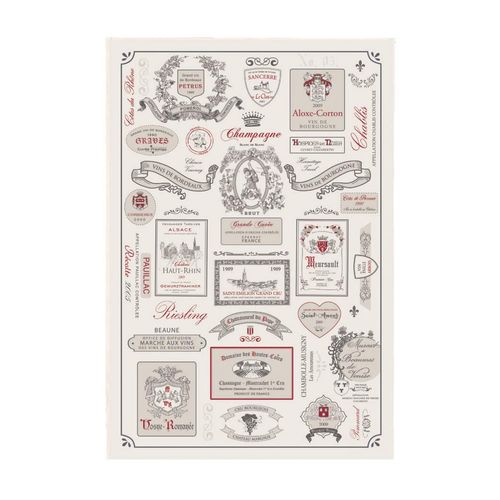 Torchon Étiquettes De Vins Ecru 48 X 72 Cm Winkler