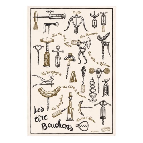 Torchon Les Tire-Bouchons Ecru 48 X 72 Cm Winkler