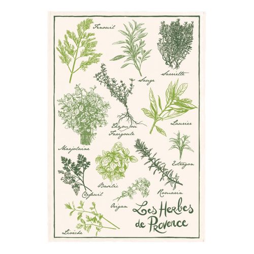 Torchon Les Herbes De Provence Ecru 48 X 72 Cm Winkler