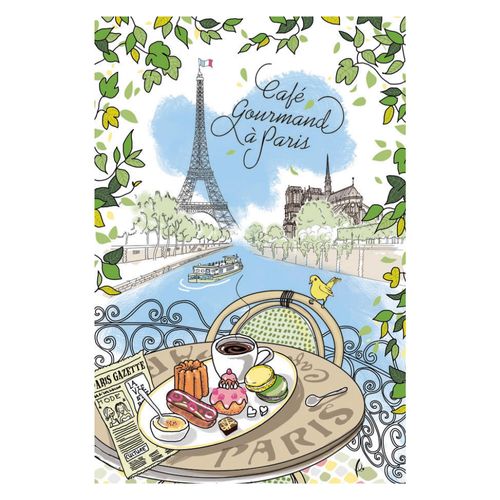 Torchon Cafe Gourmand Blanc 48 X 72 Cm Winkler