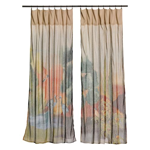 Paire De Rideaux Voile Zeff Lola Multico 140 X 280 Cm Vivaraise