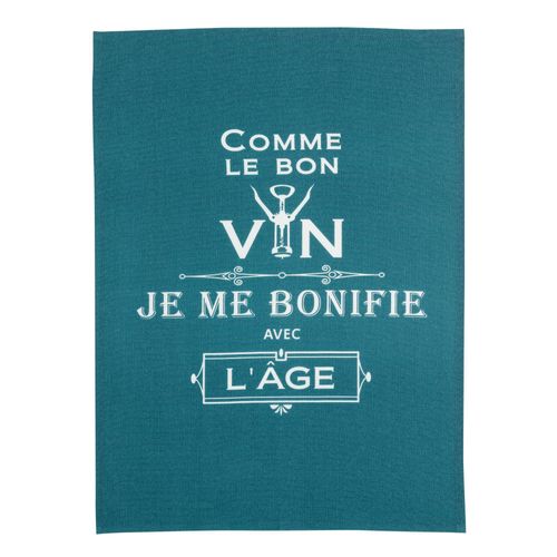 Torchon Message Comme Le Bon Vin Paon 70 X 50 Cm Winkler