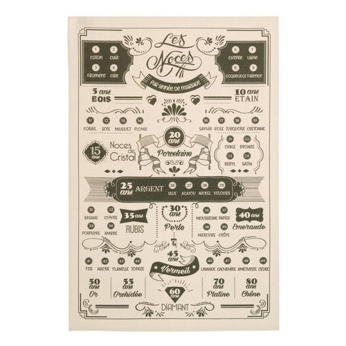 Torchon Les Années De Mariage Ecru 48 X 72 Cm Winkler