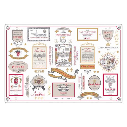 Set De Table Multi-Étiquettes Bordeaux Multico 30 X 45 Cm Winkler