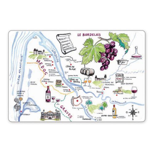 Set De Table Dessin Vignoble Assortis 45 X 30 Cm Winkler