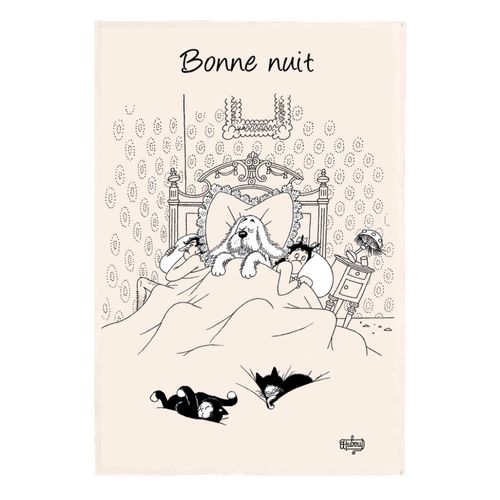 Torchon Dubout Bonne Nuit Ecru 48 X 72 Cm Winkler