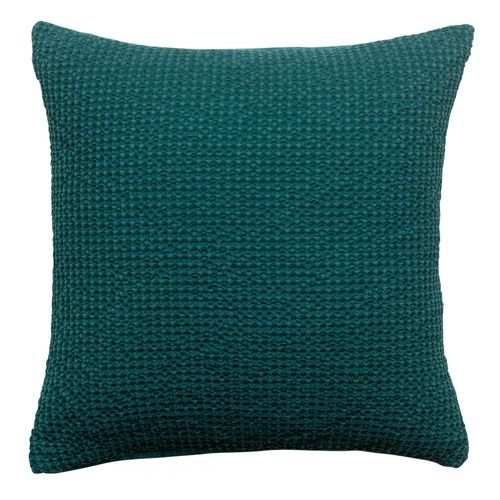 Coussin Stonewashed Maia Petrole 45 X 45 Cm Vivaraise