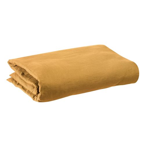 Housse De Couette Stonewashed Zeff Ocre 260 X 240 Cm Vivaraise