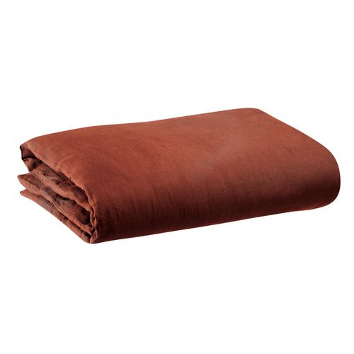 Housse De Couette Stonewashed Zeff Caramel 260 X 240 Cm Vivaraise