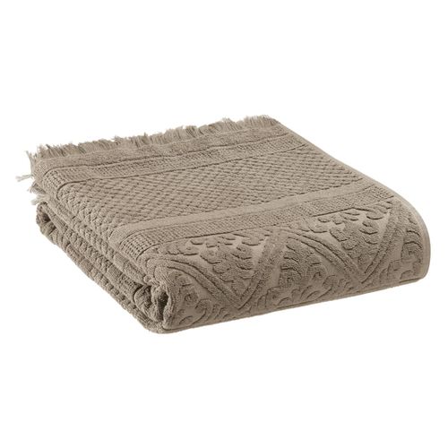 Drap De Bain Uni Zoe Chamois 100 X 180 Cm Vivaraise