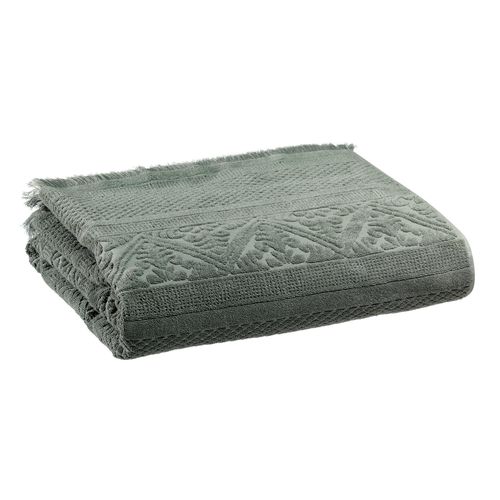 Drap De Bain Uni Zoe Thym 100 X 180 Cm Vivaraise