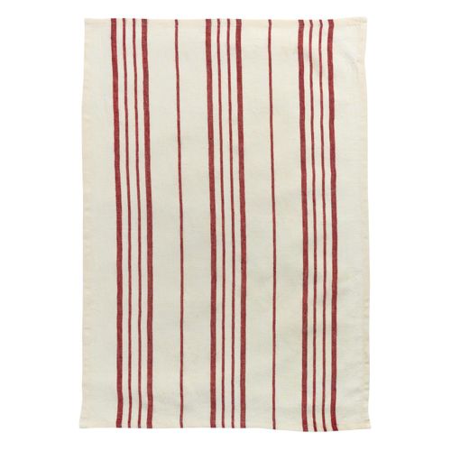 Torchon Rayé Karma Ecru/Rouge 55 X 75 Cm Winkler
